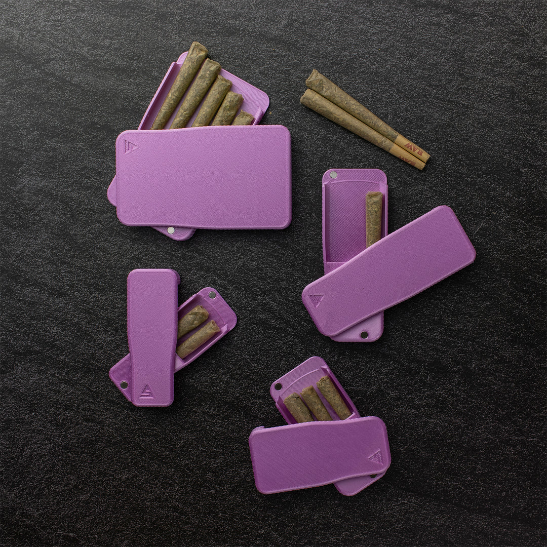 Flat-Lay-Silky-Violet-Pre-Rolls-Portable-Case